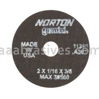 Norton 2 x 1/16 x 3/8 Gemini Free Cut D Sides Reinforced Type 01 Straight Wheels