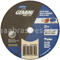 Norton 4 x 1/8 x 3/8 Gemini Free Cut D Sides Reinforced Type 01 Straight Wheels
