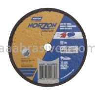 Norton 4 x 1/8 x 3/8 Norzon Plus Long Life D Sides Reinforced Type 01 Straight Wheels