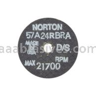 Norton 3 x 1/2 x 3/8 57A24-R5B7 Non-ReinforcedType 01 Straight Wheels