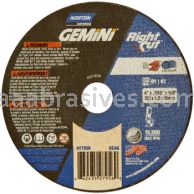 Norton 4 x .045 x 5/8 Gemini RightCut D Sides Reinforced Type 01 Straight Wheels