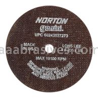 Norton 4 x .035 x 3/8 Gemini Long Life D Sides Reinforced Type 01 Straight Wheels