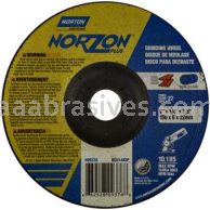 Norton 6 x 1/4 x 7/8 Norzon Plus Type 27 Depressed Center Wheels