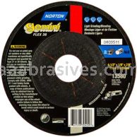 Norton Abrasives 66252830424 4-1/2 x 1/8 x 7/8 Norton Gemini Flexible A36 Type 27 Depressed Center Wheels