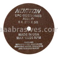 Norton 5 x .035 x 3/8 A60-OBNA2 D Sides Reinforced Type 01 Straight Wheels