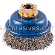 Norton 3 x .014 x 5/8-11/Stainless Steel//High Performance Cable Crimped Cup Brushes