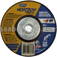 Norton Abrasives 66252843333 5 x 1/4 x 5/8-11 Norton NorZon Plus Long Life Type 27 Depressed Center Wheels