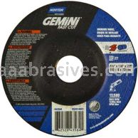 Norton Abrasives 66252843584 4-1/2 x 1/4 x 7/8 Norton Gemini Fastcut  Type 27 Depressed Center Wheels