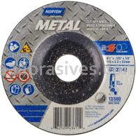Norton Abrasives 66252843611 4-1/2 x 1/8 x 7/8 Norton Metal Type 27 Depressed Center Wheels
