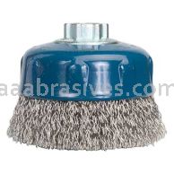 Norton Abrasives 66252843844 4 x .020 x 5/8-11 High Performance Cable Crimped Wire Cup Brushes For Stainless Steel