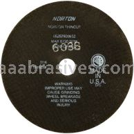 Norton 7 x 1/16 x 7/8 Norzon Thin Cut D Sides Reinforced Type 01 Straight Wheels