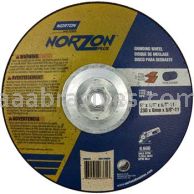 Norton 9 x 1/4 x 5/8-11 Norzon Plus Type 28 Depressed Center Saucer Wheels
