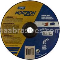 Norton 9 x 1/4 x 7/8 Norzon Plus Type 27 Depressed Center Wheels