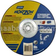 Norton 9 x 1/8 x 5/8-11 Norzon Plus Type 27 Depressed Center Wheels