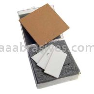 Norton Detail Slip Stones Kit - 3" x 3" x 3mm (.118") - 1 Medium India, 2" x 1" x 3mm (.118") - 3 pieces Hard Translucent Arkansas