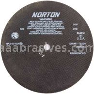 Norton 10 x 1/16 x 5/8 57A461-TB25N D Sides Reinforced Type 01 Straight Wheels