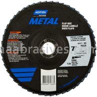 Merit Abrasives 66254472667 7 x 7/8 80 Grit Merit Metal Type 27 Flap Discs