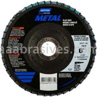 Merit Abrasives 66254491771 6 x 7/8 60 Grit Zirc Merit Metal Type 27 Fiberglass Plate Flap Discs