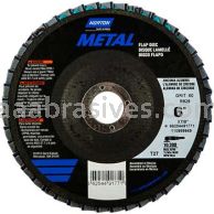 Merit Abrasives 66254491772 6 x 7/8 80 Grit Zirc Merit Metal Type 27 Flap Discs