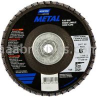 Merit Abrasives 66254491781 6 x 5/8-11 80 Grit Merit Zirc Metal Type 29 Flap Discs
