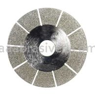 4 x 3/32 x 1 Diamond Slotted Cut-off Saw Blades with 3/4" Wraps