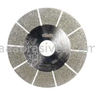 5 X 3/32 X 1 Diamond Slotted Cut-off Saw Blades with 3/4" Wraps