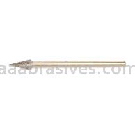 3/16 X 13/32 Electroplated cBN Contour Tool 100 Grit Cone