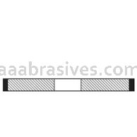 4-1/8 X .188 X 1 SE II BZ150-M75BAT-1/4 Type 1A1K Straight Wheels