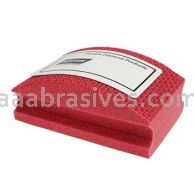3-1/2 x 2-1/8 200 Red Quadroflex Diamond Hand Pads Curved