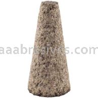 Norton 69078640224 1-1/2 / 1/2 x 3 x 5/8-11 Metal 20 Type 17 Cones - Square Tip