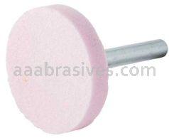 Norton 69078645343 W235 1-1/2 x 1/4 Pink 86A A/O Vitrified Bond Mounted Point