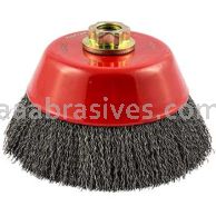 Norton 4 x .014 x 5/8-11/Carbon Steel//High Performance Cable Crimped Cup Brushes
