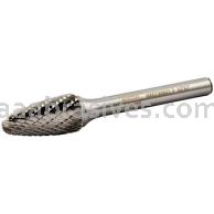 Norton 69957308021 SF5 Tree with Radius 1/2 x 1 x 2-3/4 Double Cut Burrs