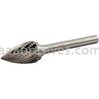 Norton 69957308027 SG6 Tree with Taper 5/8 x 1 x 2-3/4 Double Cut Burrs