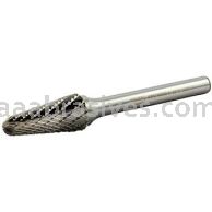 Norton 69957308030 SL4 Cone 1/2 x 1-3/16 x 3 Double Cut Burrs