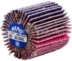 Norton 69957339720 1 x 1 x 1/4-20 Threaded 80 Grit Ceramic Alumina Pink R928 Flap Wheels