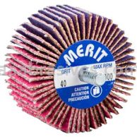 Norton 69957339722 2 x 1 x 1/4-20 Threaded 40 Grit Ceramic Alumina Pink R928 Flap Wheels