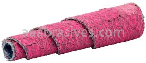 Norton 69957339787 3/8 x 1-1/2 x 1/8 120 Grit Ceramic Alumina Pink R928 Full-Tapered Spiral Roll