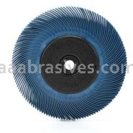 3M&trade; 7000021284 6 x 7/16 x 1 400 Grit Scotch-Brite&trade; Radial Bristle Brush with Adapter