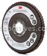 3M&trade; 7000028343 4-1/2 x 7/8 36 Grit 747D T27 Flap Disc