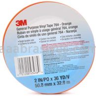 3M&trade; 7000028965 General Purpose Vinyl Tape 764 Orange 2" x 36 yards