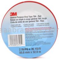 3M&trade; 7000042793 General Purpose Vinyl Tape 764 Red 2" x 36 yards
