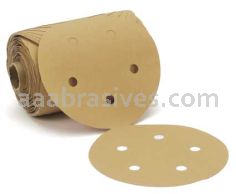 3M&trade; 7000043522 5" P120 Grit A-wt 216U Stikit&trade; Gold Paper Disc Roll