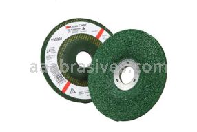 3M&trade; 7000044994 Green Corps&trade; 4-1/2 x 1/4 x 7/8 T27 Depressed Center Grinding Wheel