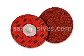 3M&trade; 7000045167 3" 36 Grit Maroon TR 984F Cubitron&trade; II Roloc&trade; Durable Edge Disc