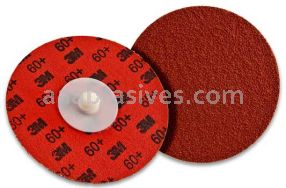 3M&trade; 7000045171 1-1/2" 60 Grit Maroon TR 984F Cubitron&trade; II Roloc&trade; Durable Edge Disc