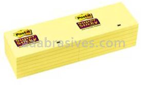 Post-it&trade; Super Sticky Notes 655-12SSCY 3 in x 5 in Canary Yellow 3M 7000047940