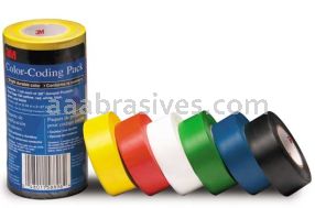 3M&trade; 7000049193 General Purpose Vinyl Tape 764 Color Coding Pack