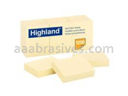 Highland&trade; Notes 6539 1-1/2 in x 2 in Yellow 3M 7000050089