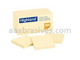 Highland&trade; Notes 6549-18 3 in x 3 in Yellow 3M 7000052360